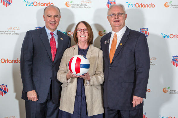 George Aguel, Visit Orlando, Kathie Canning, OCCC and Dr. Roger Goudy, AAU President/CEO