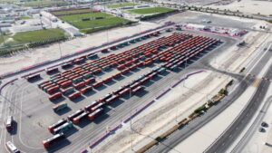 3,000 new buses and 6,500 drivers were utilized to get fans and all attendees from one venue to the other at the 2022 FIFA World Cup in Qatar. Photo courtesy TMS