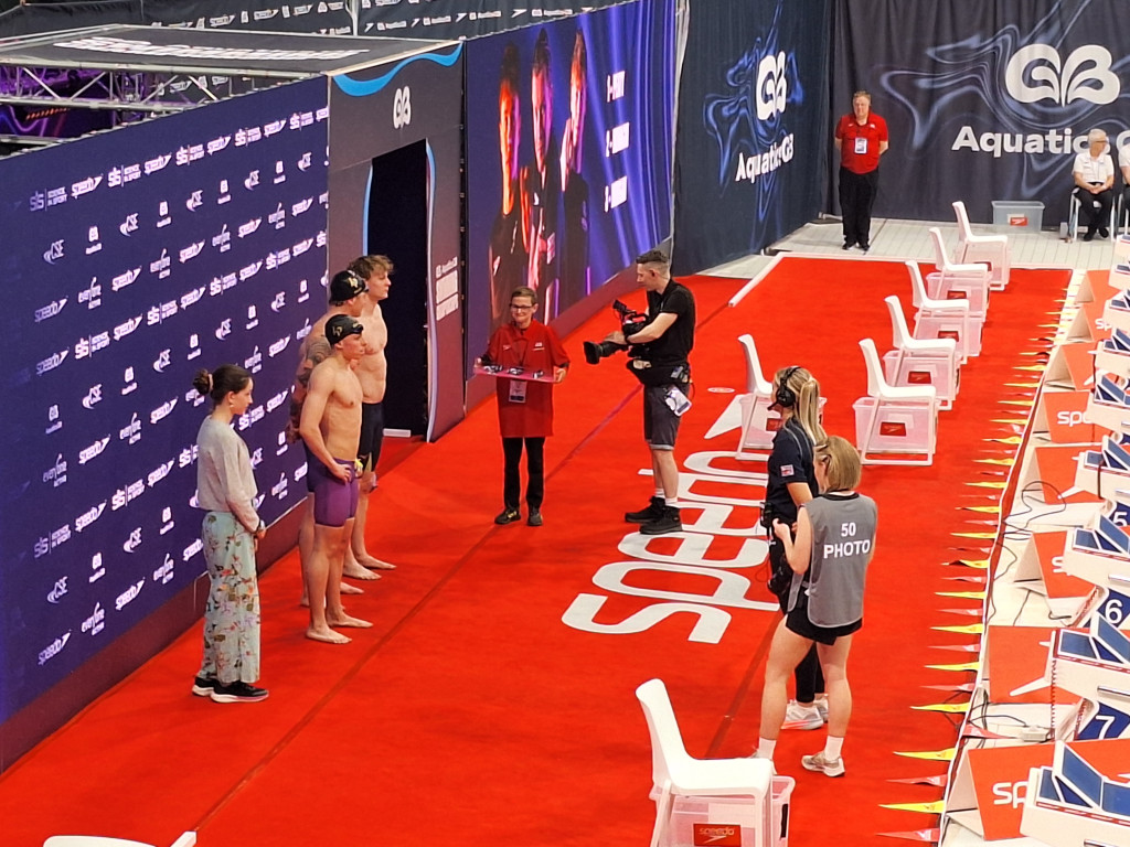 Adam Peaty medal ceremony
