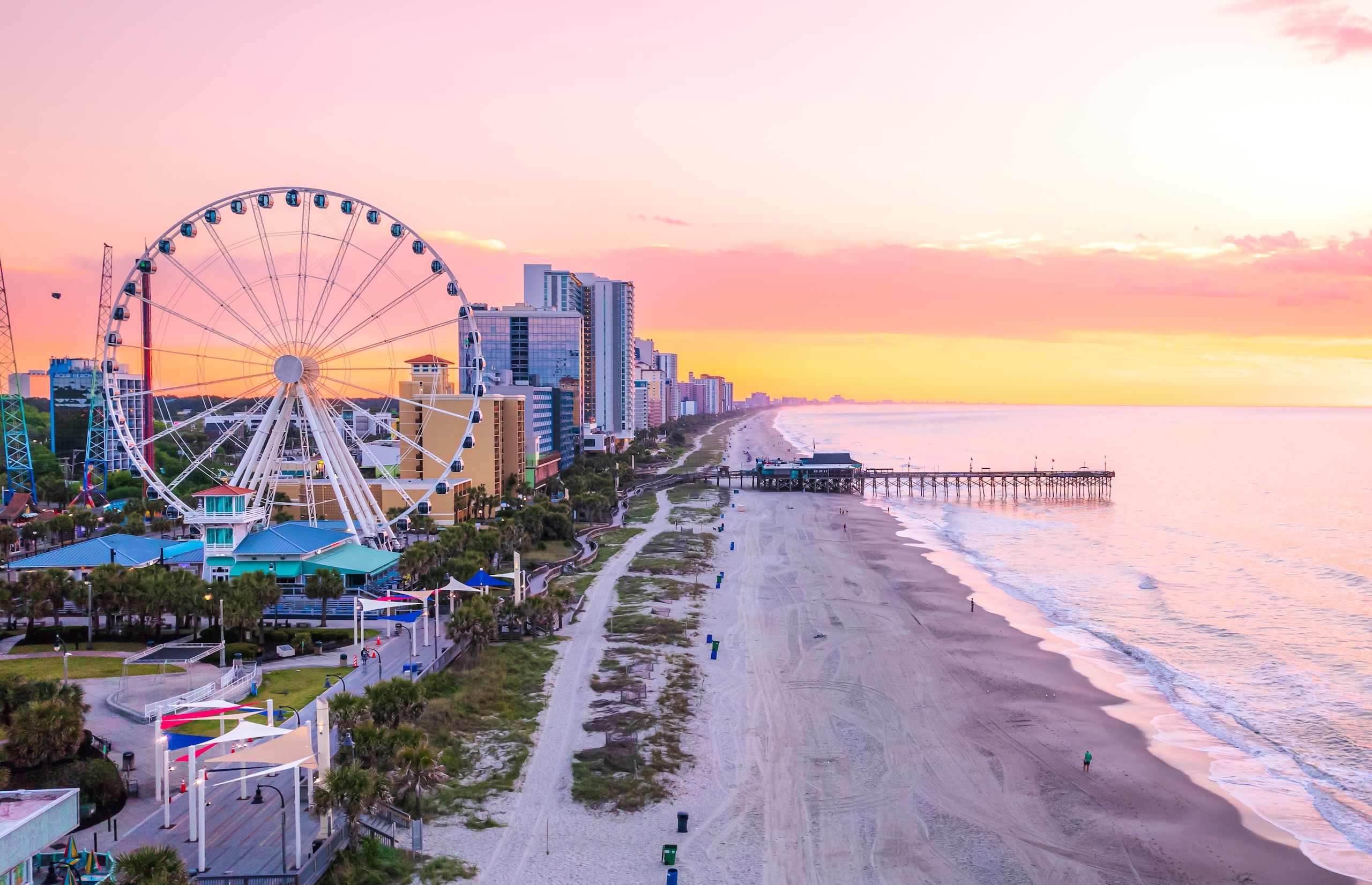 Myrtle Beach , South Carolina at sunrise.